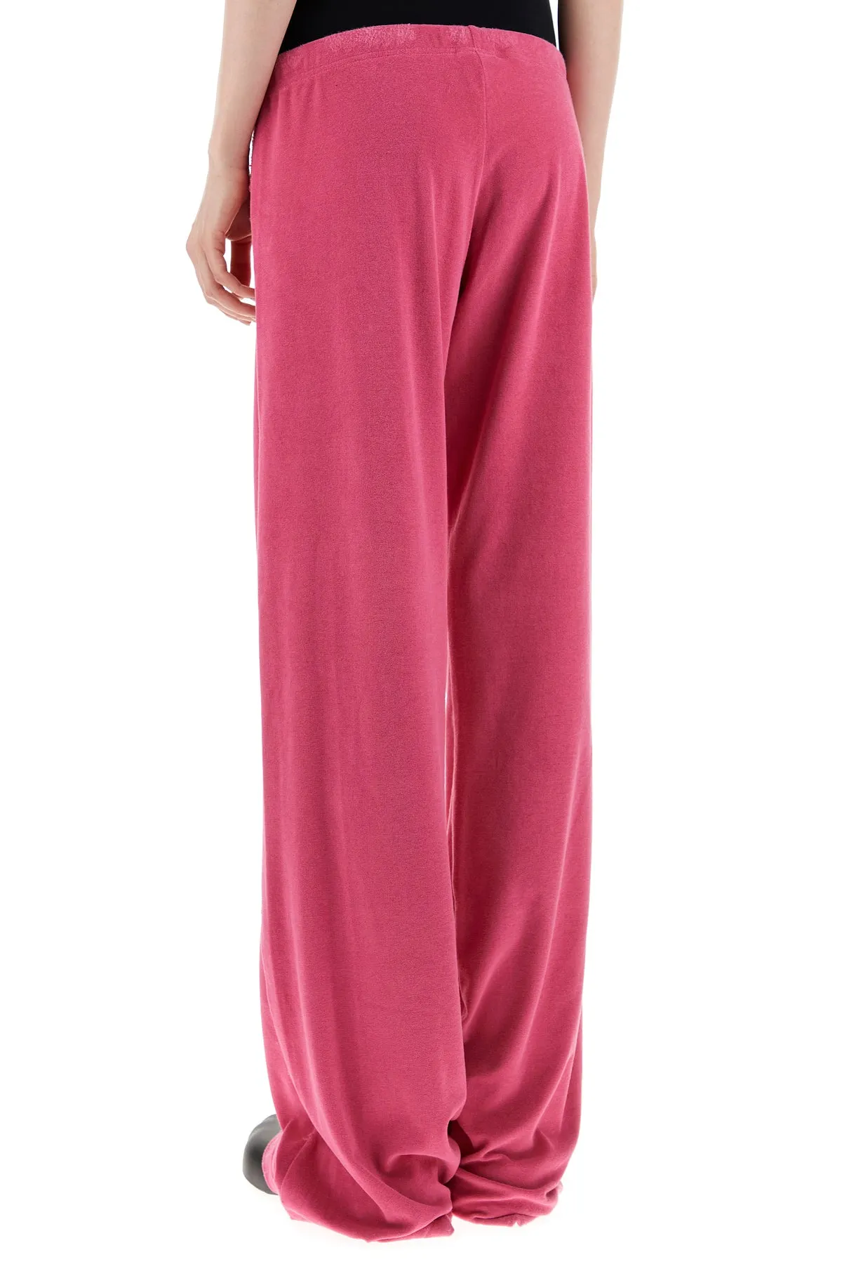 Fuchsia velvet joggers