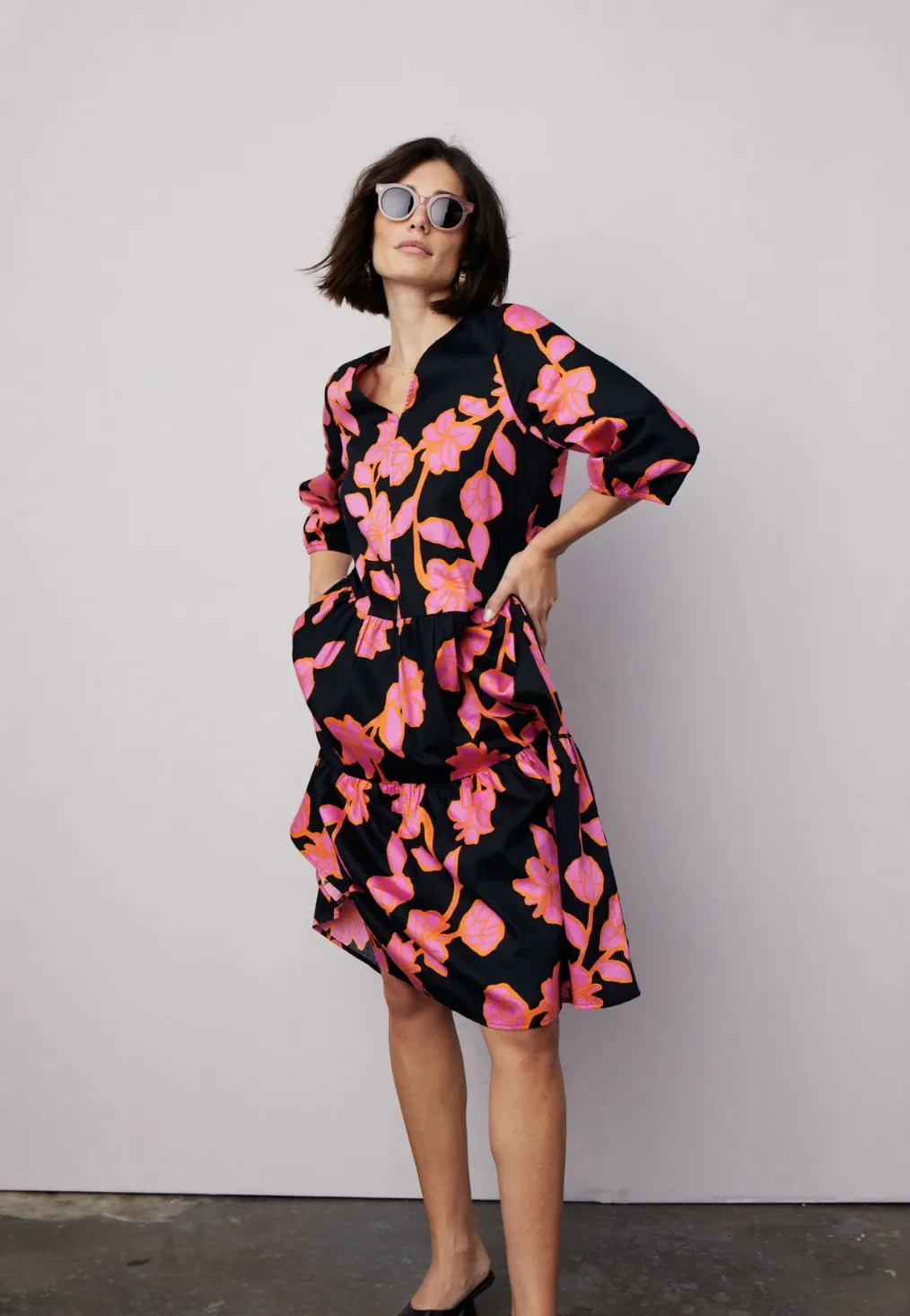 Fynch-Hatton Bold Floral Tiered Dress 2088