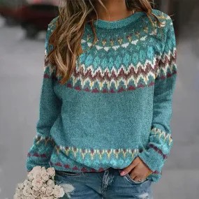 Gabriella Nordic Pullover | Superweicher gestrickter norwegischer Winterpullover für Damen