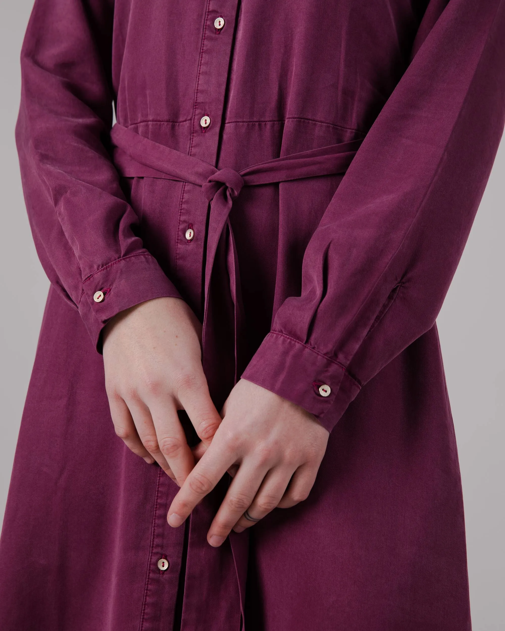 Gina Long Vneck Dress Prune