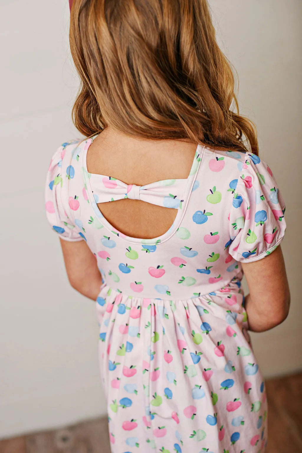 GIRL KNIT APPLE DRESS