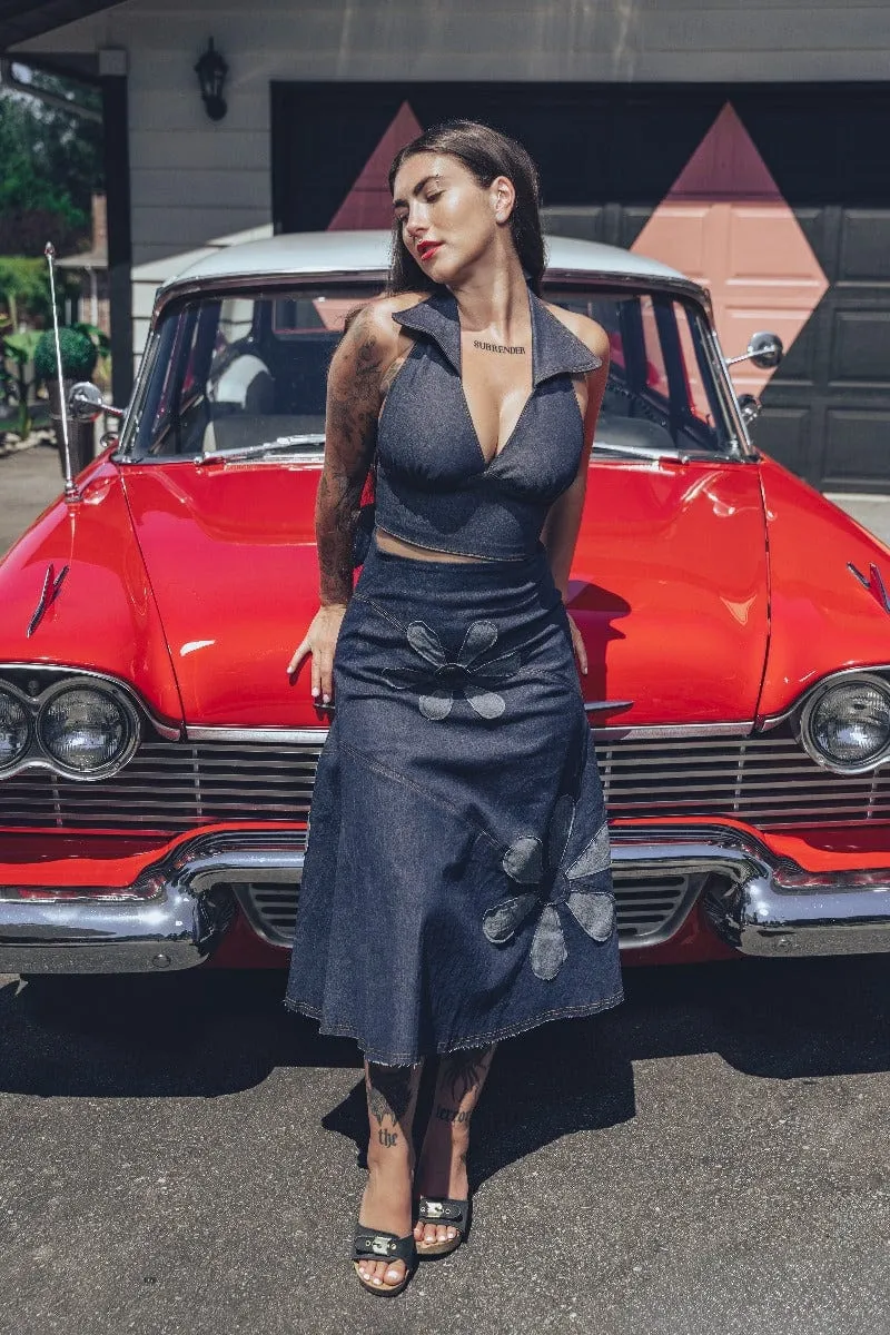 Holly Denim Halter Top