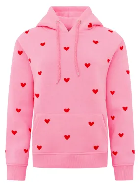 Hoodie Herzen pink