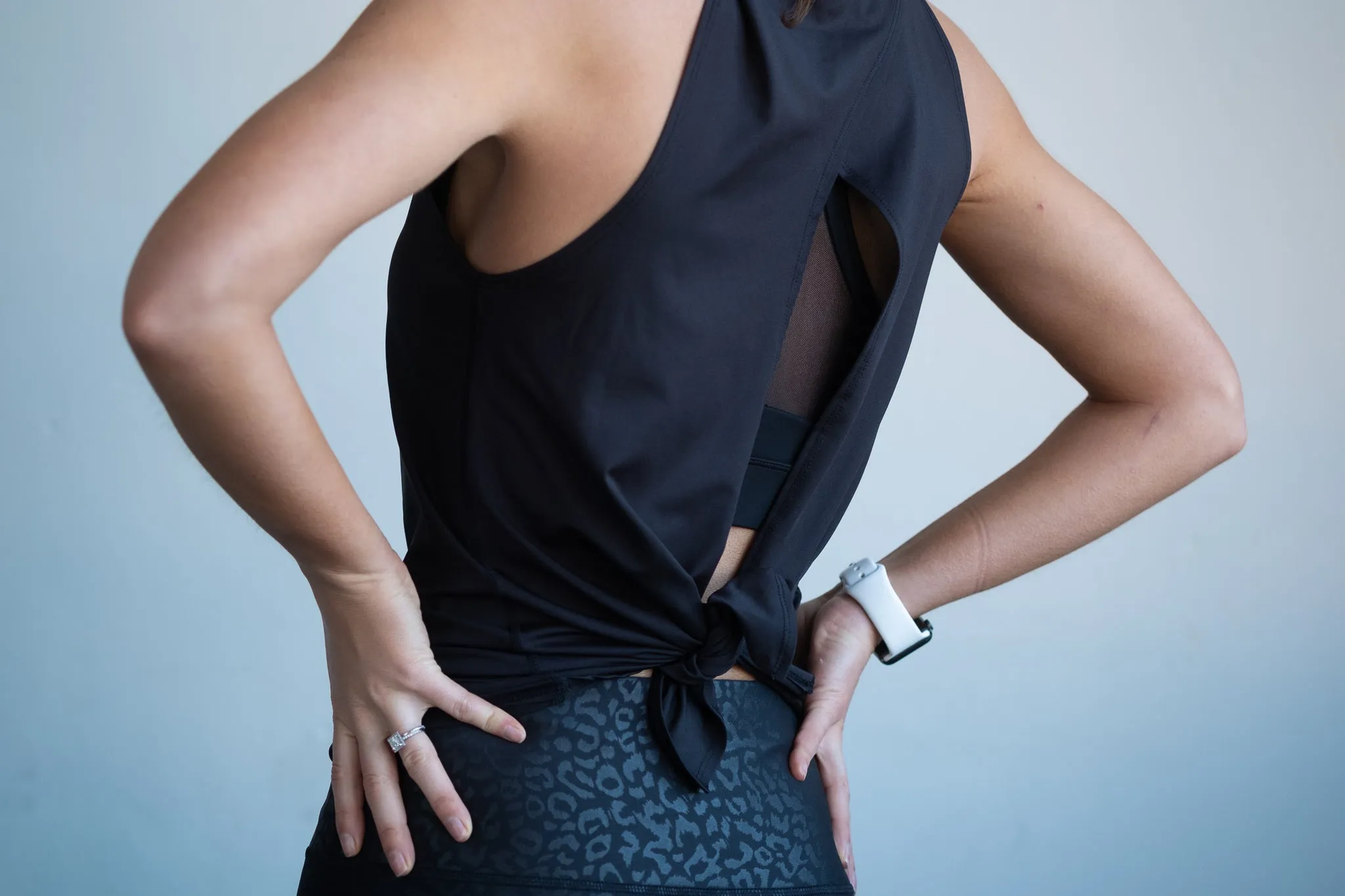 Keyla Tie Back Top in Grey