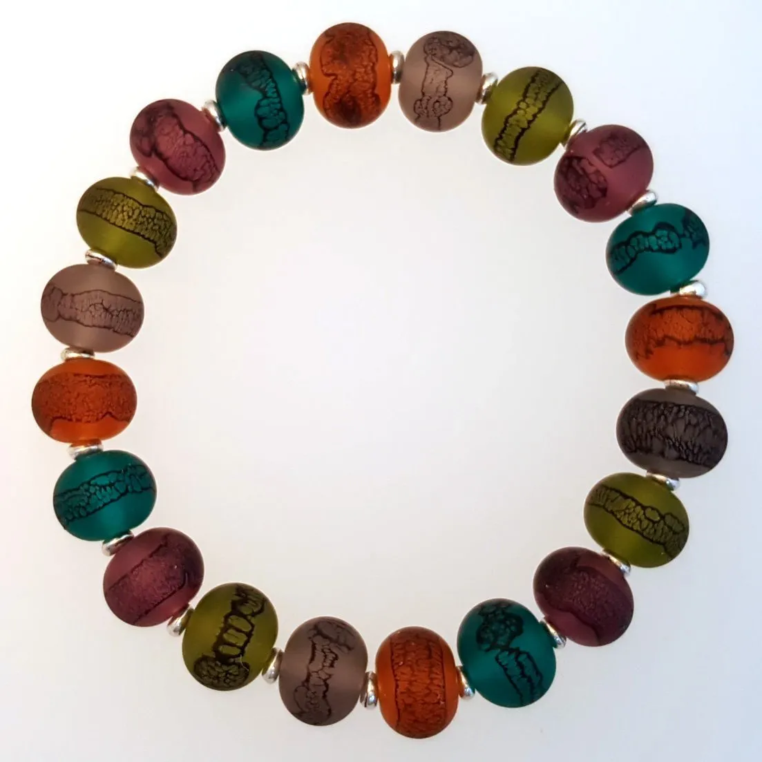 Lampwork Lace Glass Bead Bracelets
