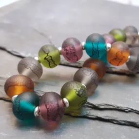 Lampwork Lace Glass Bead Bracelets