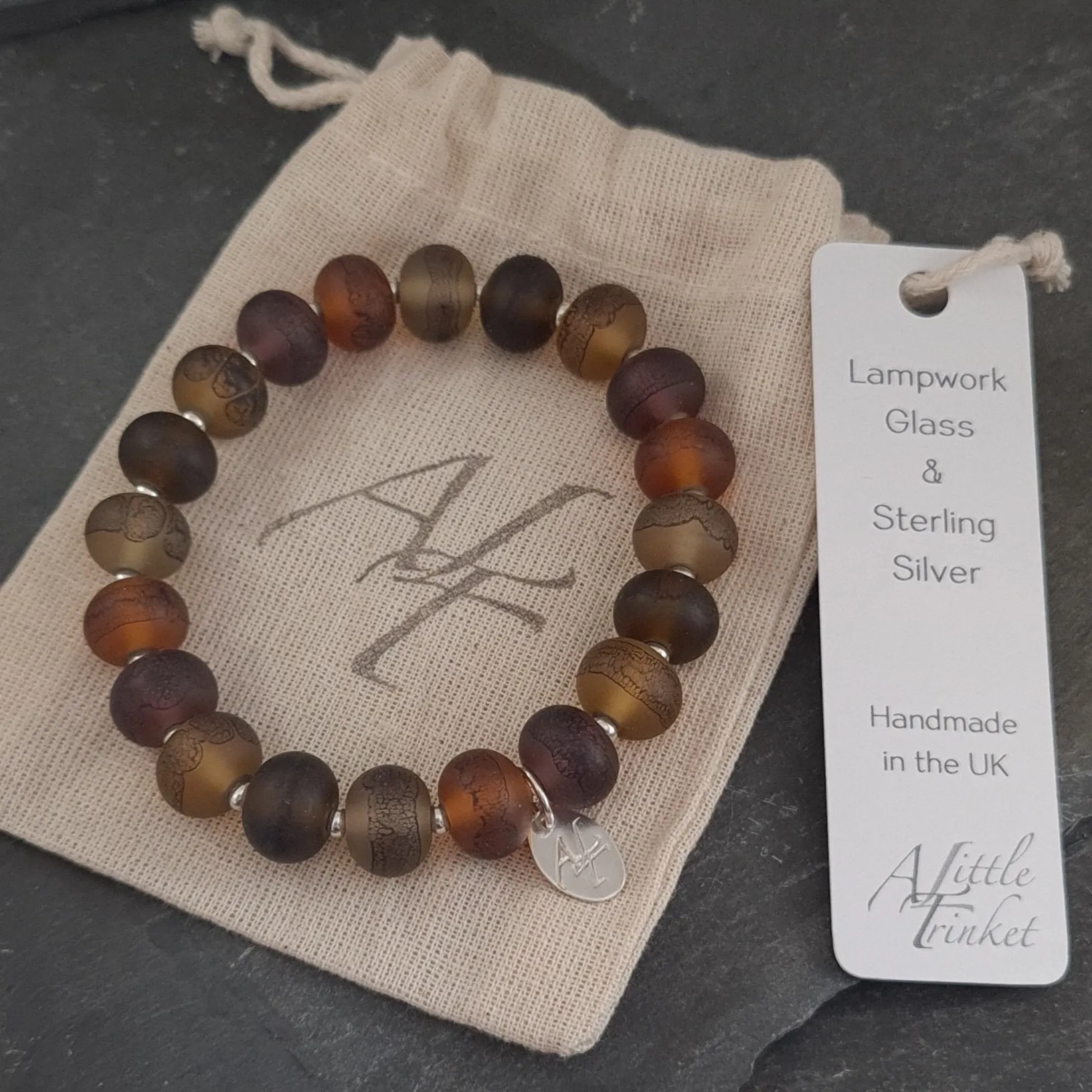 Lampwork Lace Glass Bead Bracelets