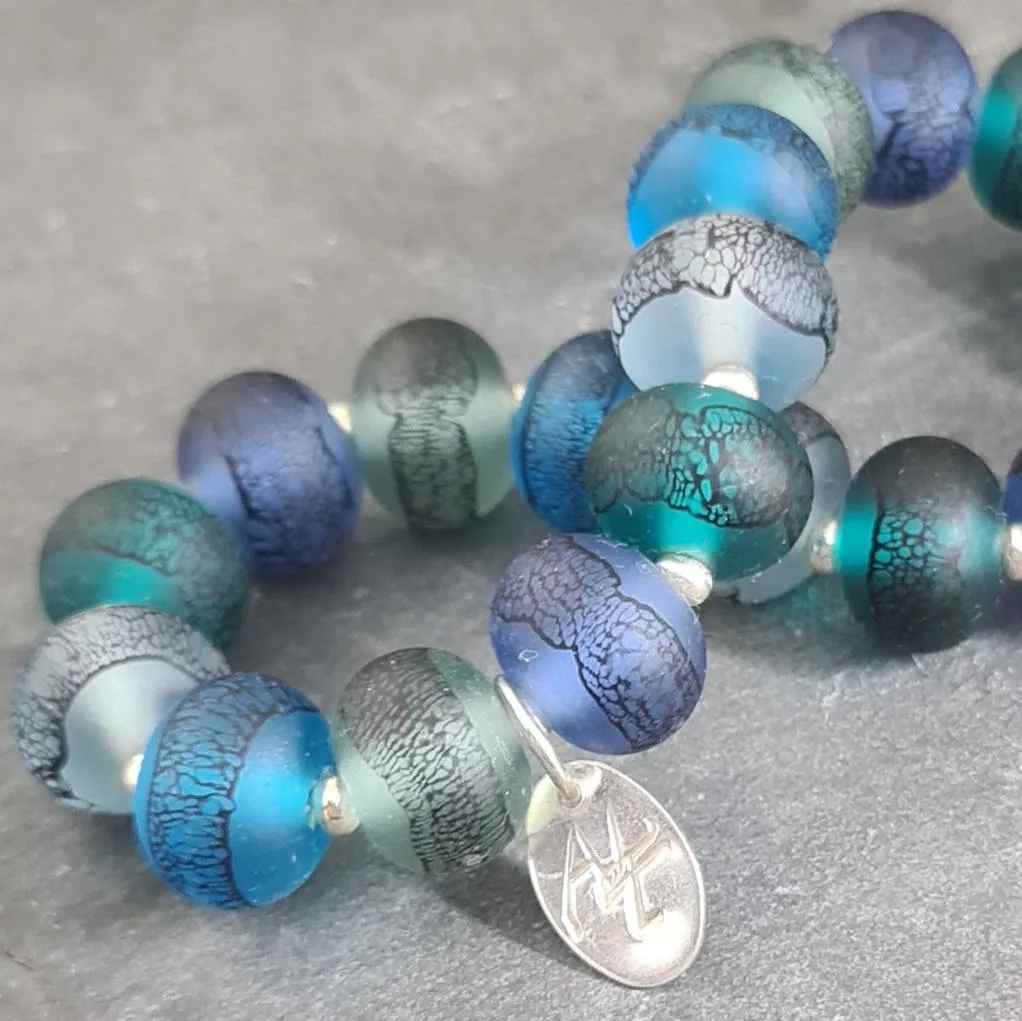 Lampwork Lace Glass Bead Bracelets