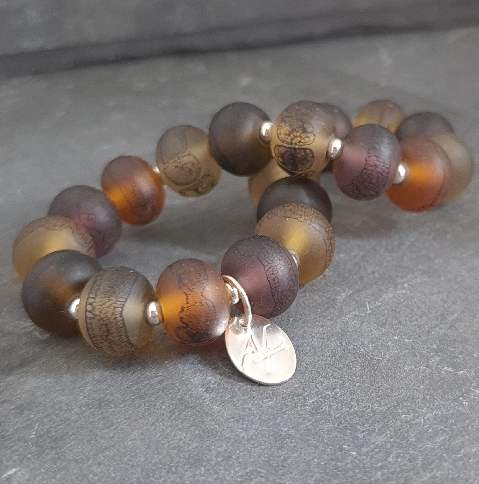 Lampwork Lace Glass Bead Bracelets