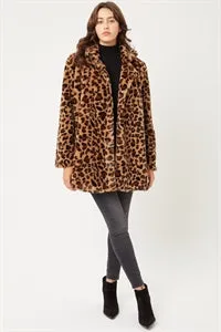 Leopard Faux Fur Teddy Coat