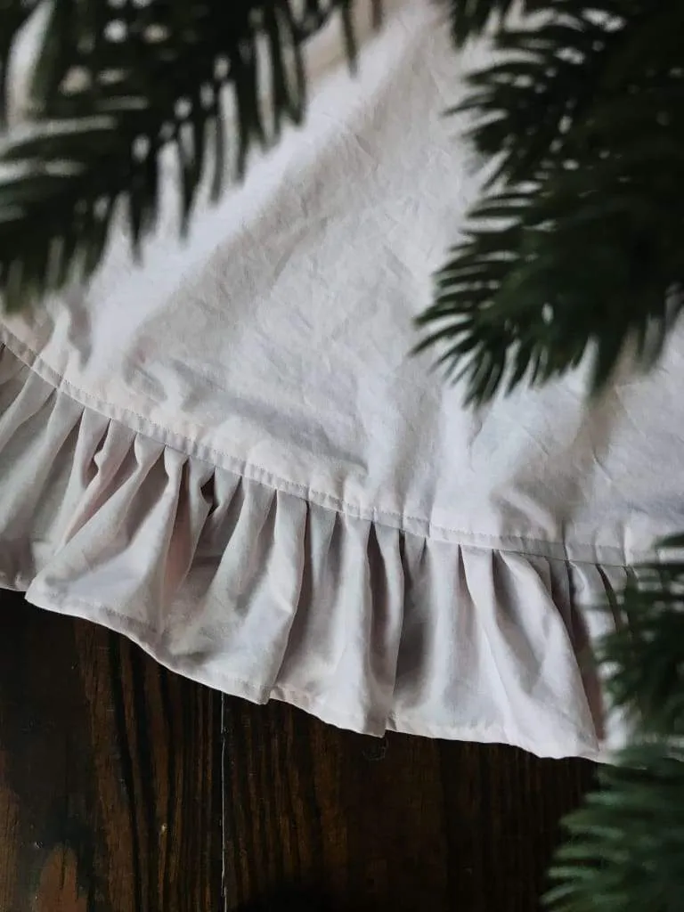 Light Pink Ruffle Christmas Tree Skirt