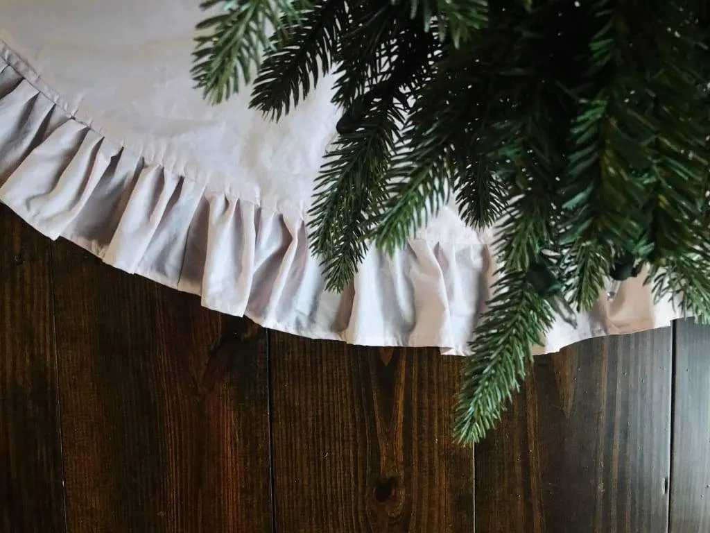 Light Pink Ruffle Christmas Tree Skirt