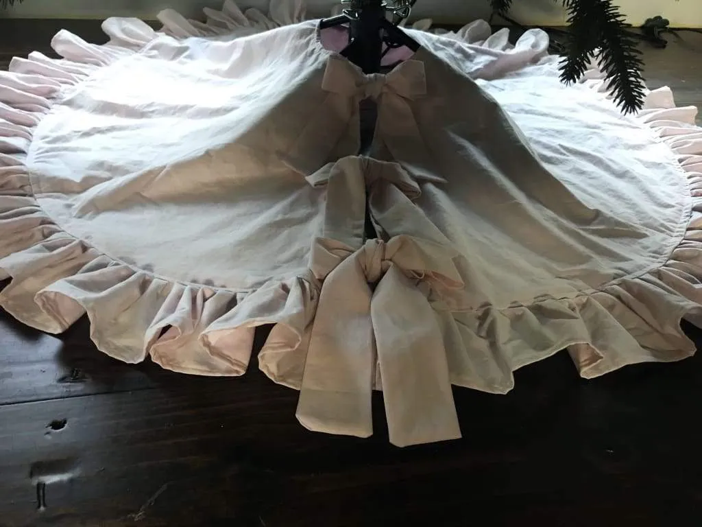 Light Pink Ruffle Christmas Tree Skirt