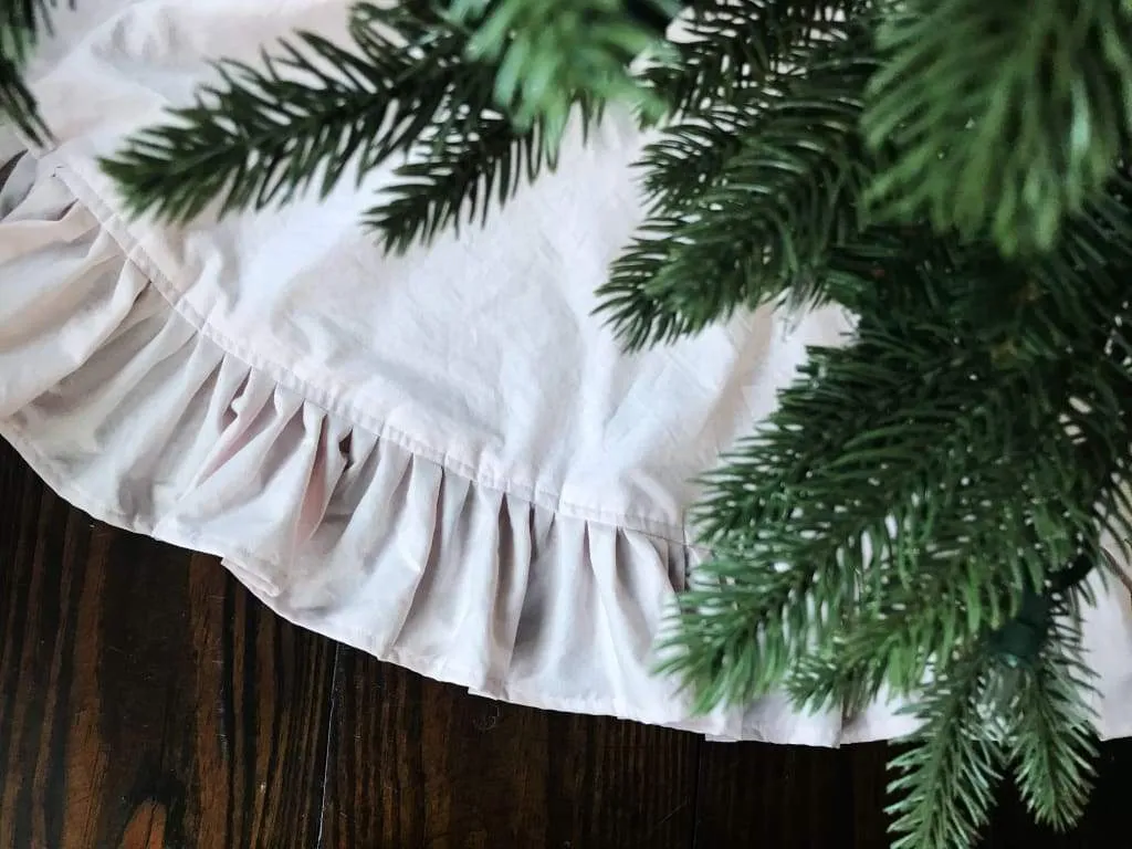 Light Pink Ruffle Christmas Tree Skirt