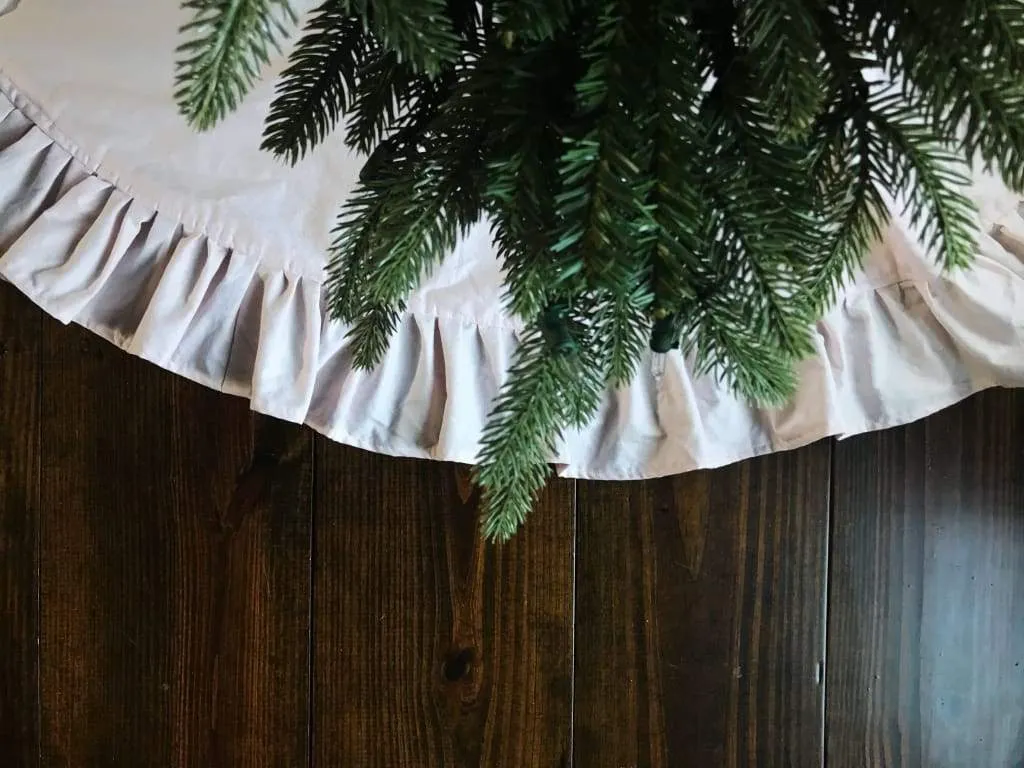 Light Pink Ruffle Christmas Tree Skirt