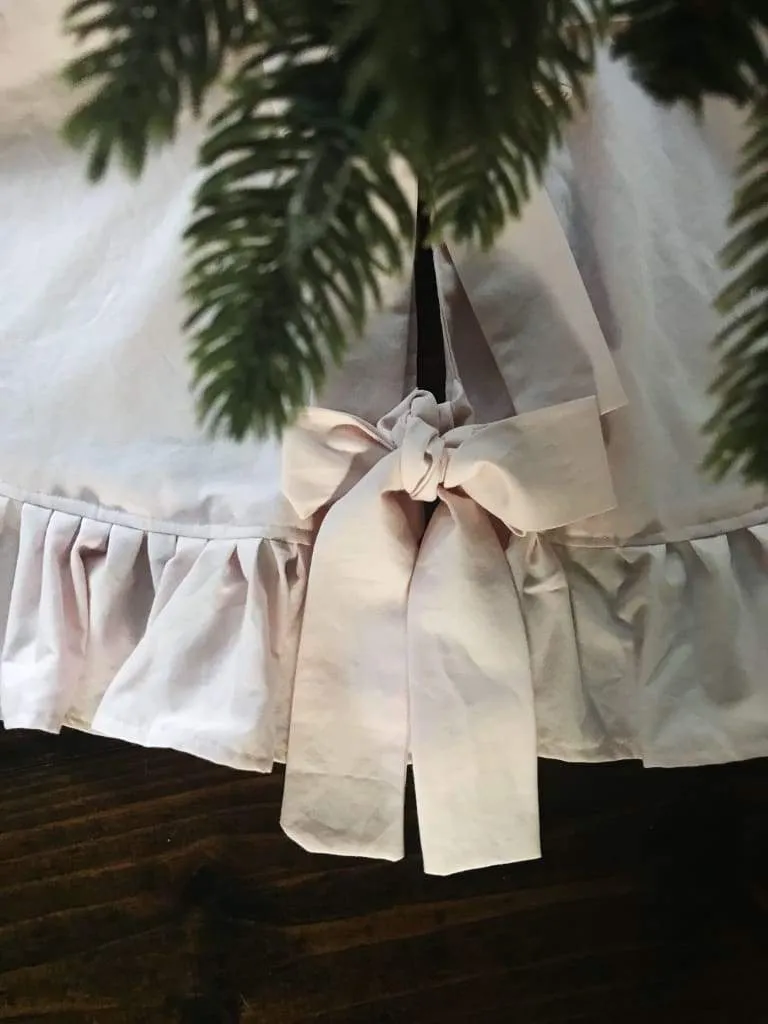 Light Pink Ruffle Christmas Tree Skirt