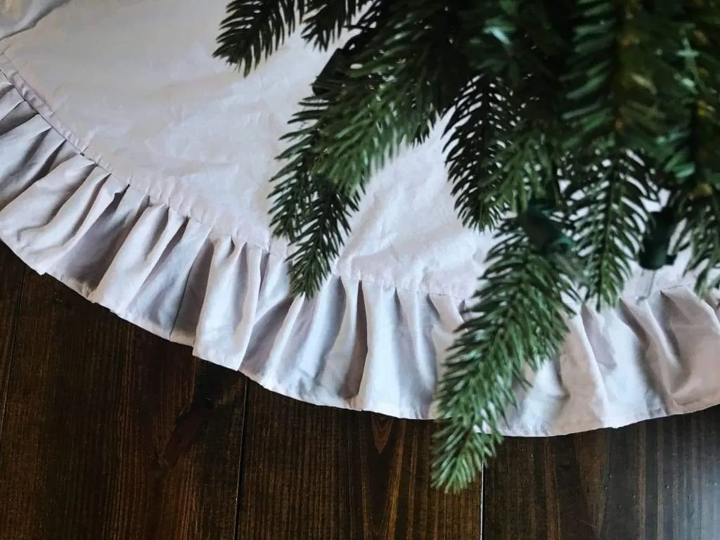 Light Pink Ruffle Christmas Tree Skirt