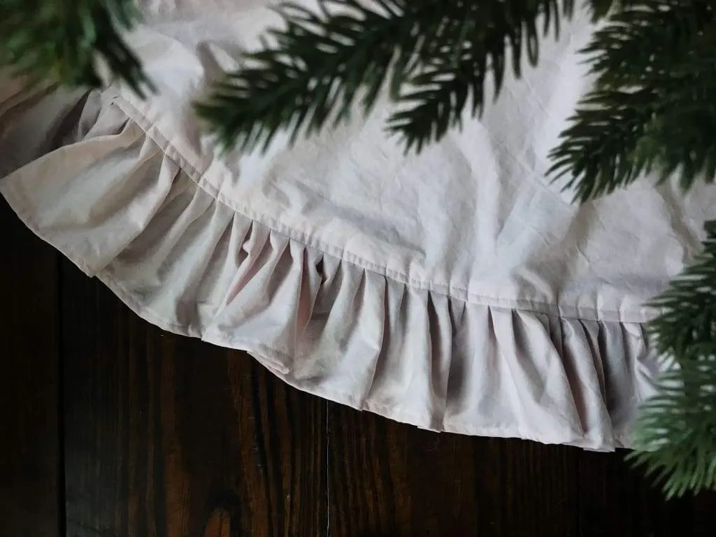 Light Pink Ruffle Christmas Tree Skirt