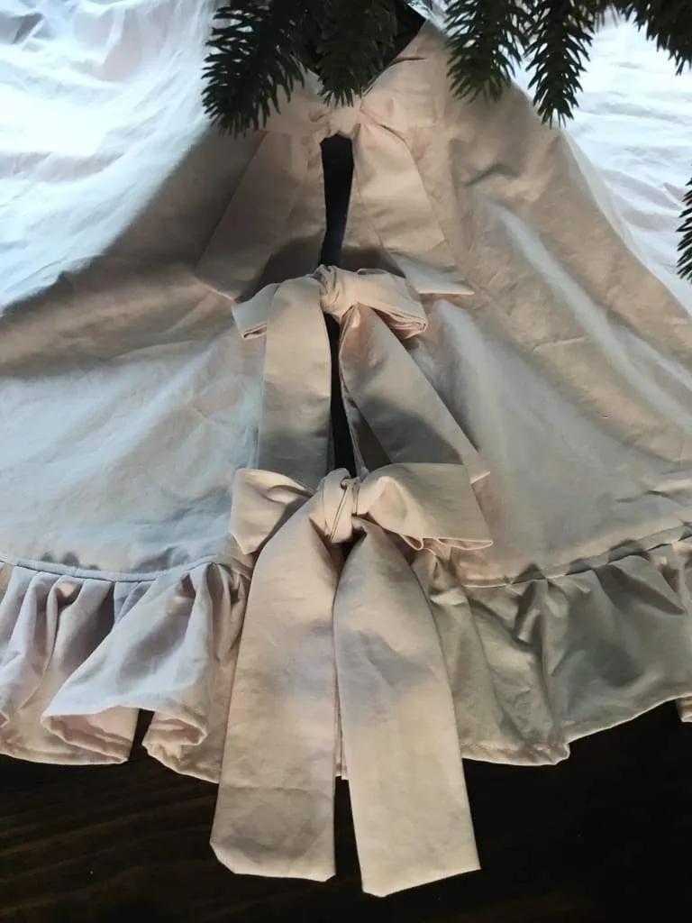 Light Pink Ruffle Christmas Tree Skirt