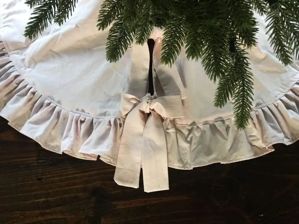 Light Pink Ruffle Christmas Tree Skirt