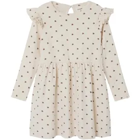Lil'Atelier Whitecap Gray Ladybug Gago Dress