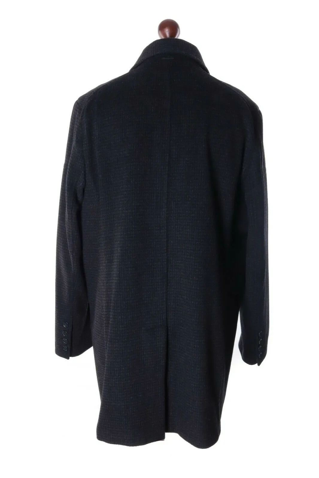 Men's Calvin Klein Black Wool Slim Fit Coat Size XL