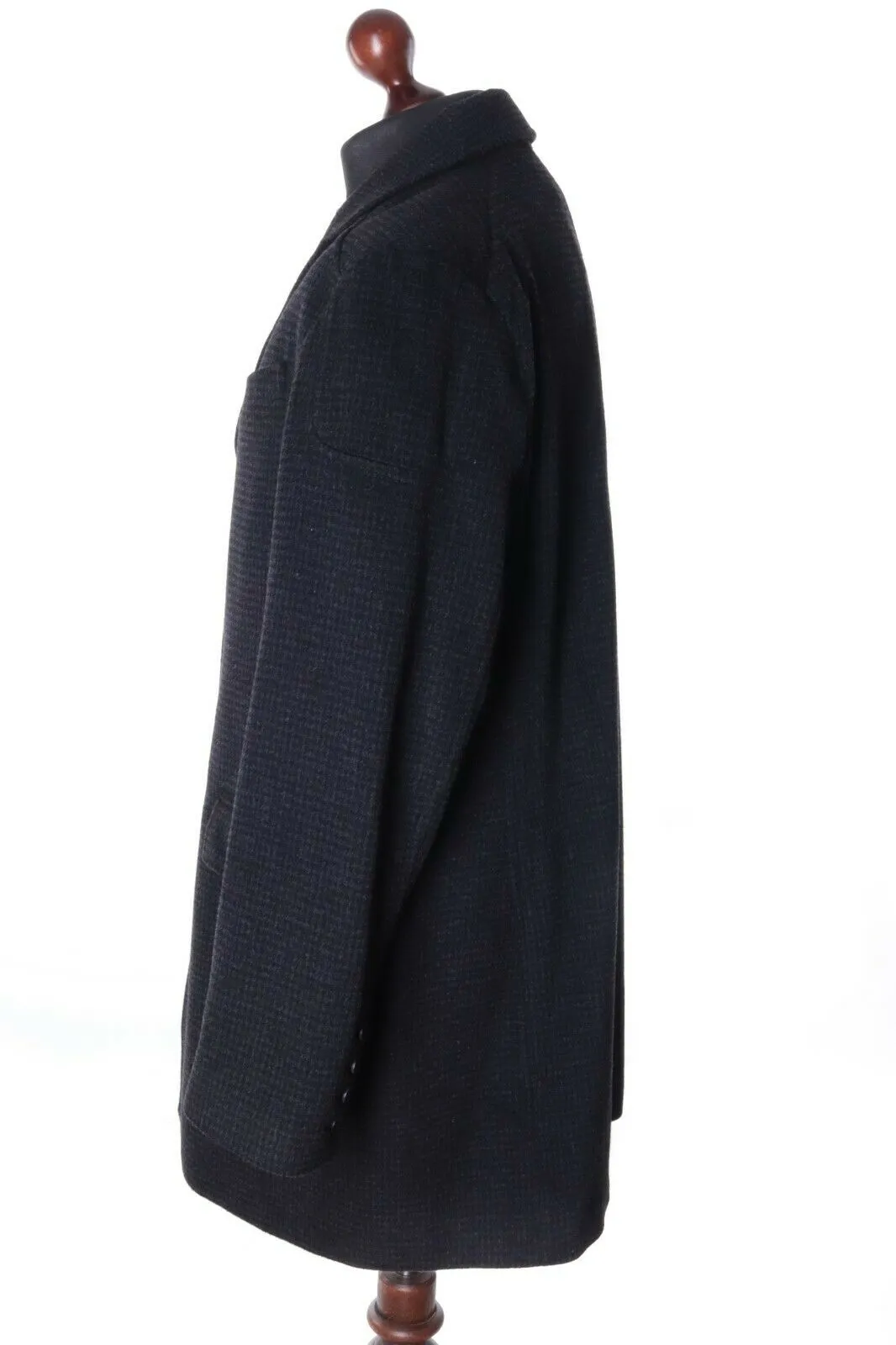 Men's Calvin Klein Black Wool Slim Fit Coat Size XL