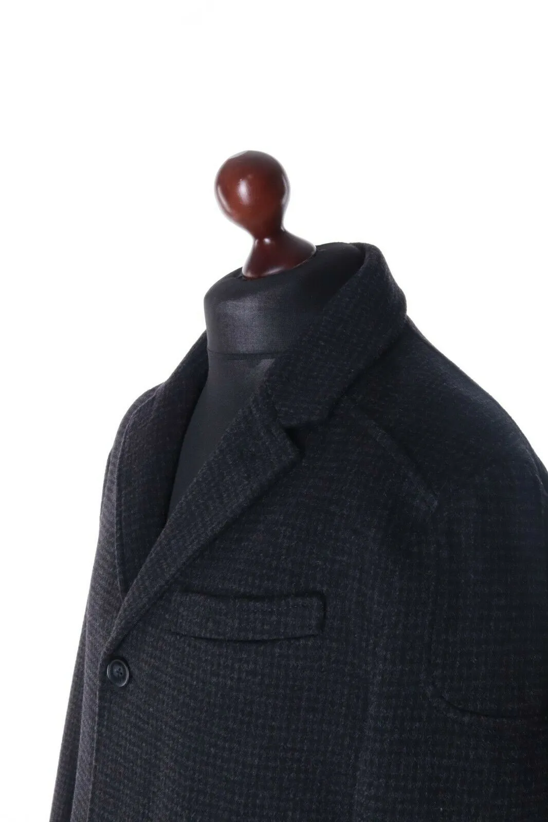 Men's Calvin Klein Black Wool Slim Fit Coat Size XL