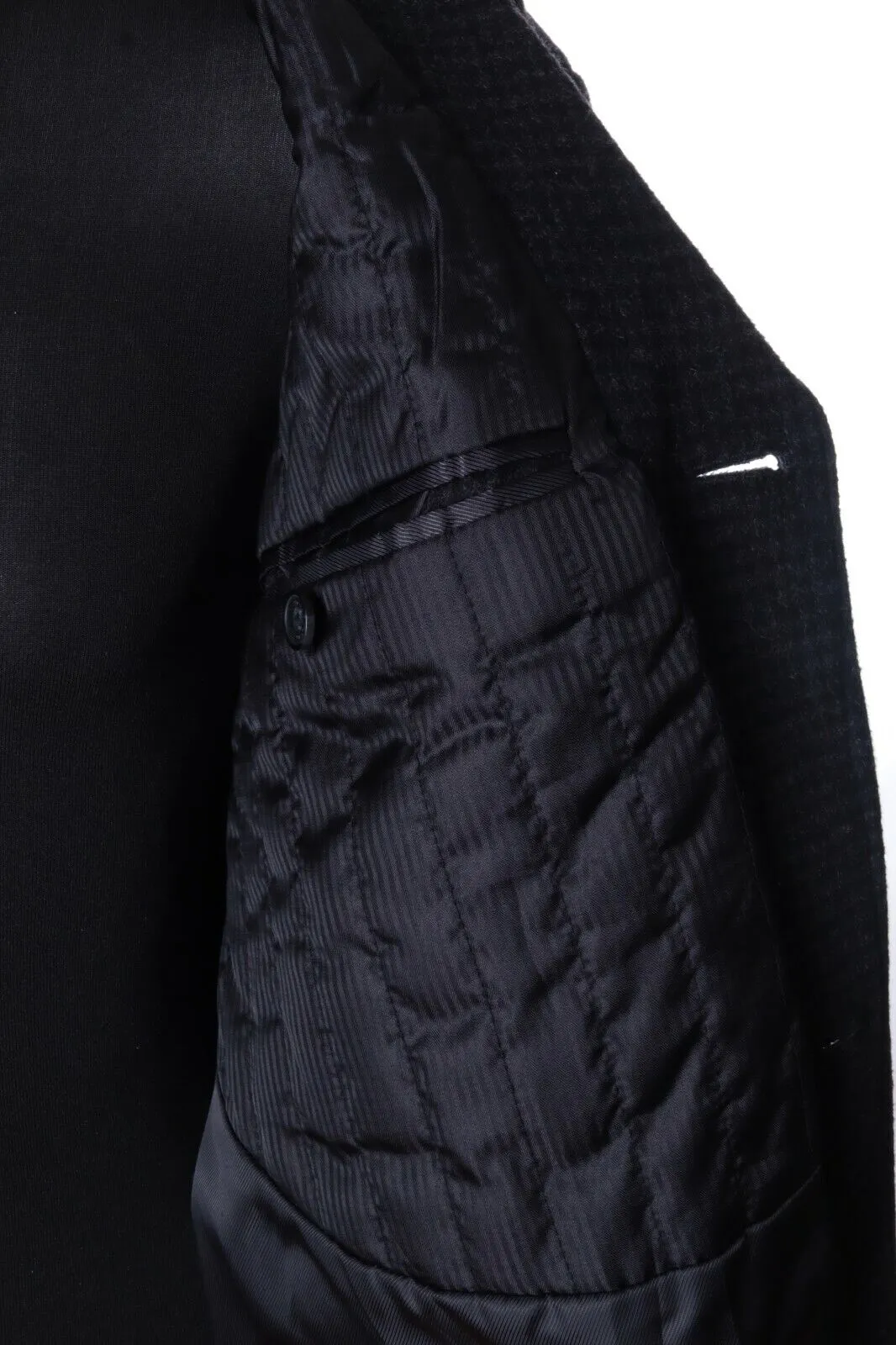 Men's Calvin Klein Black Wool Slim Fit Coat Size XL