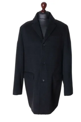 Men's Calvin Klein Black Wool Slim Fit Coat Size XL