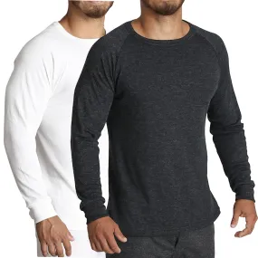 Mens Merino Wool Blend Long Sleeve Base Layer