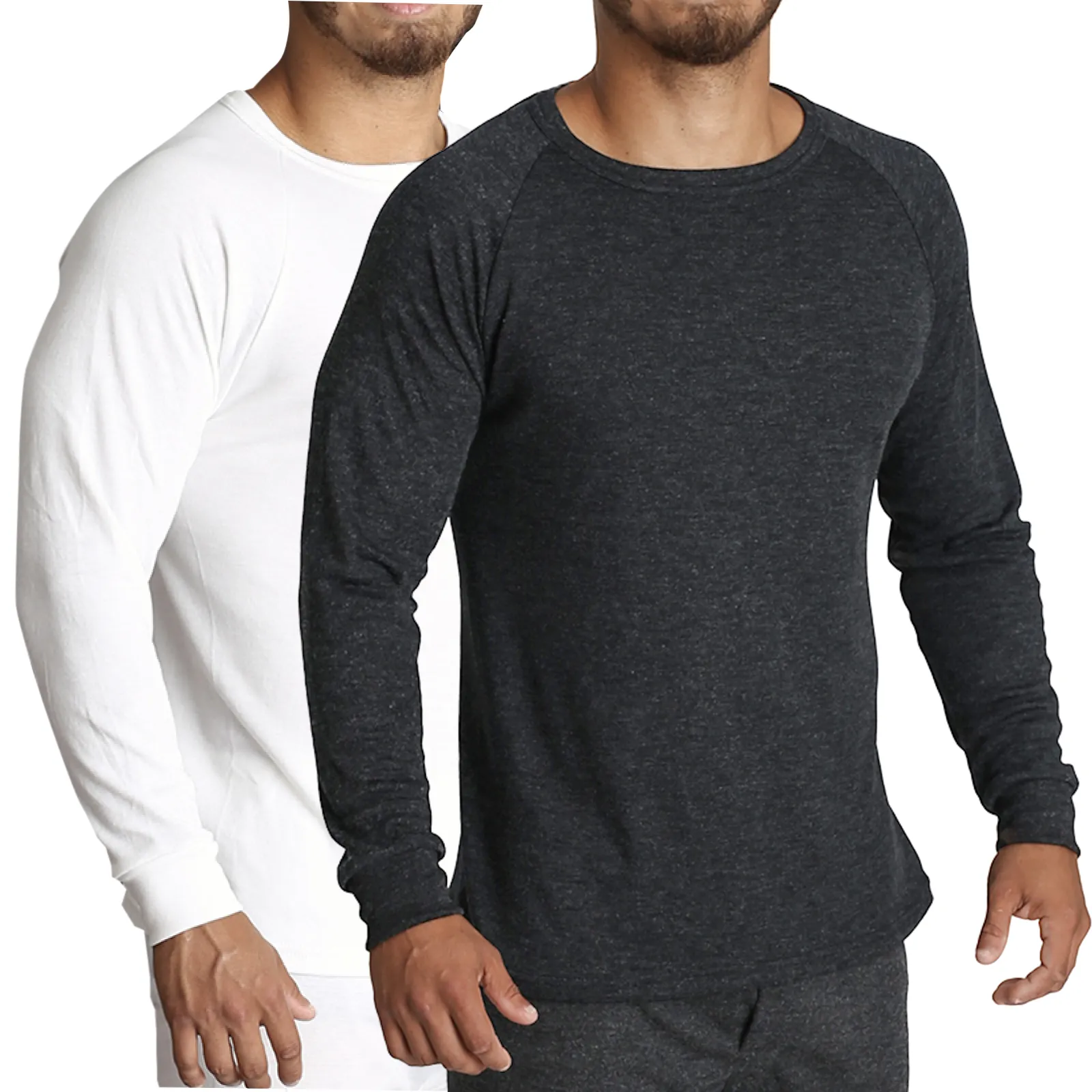 Mens Merino Wool Blend Long Sleeve Base Layer