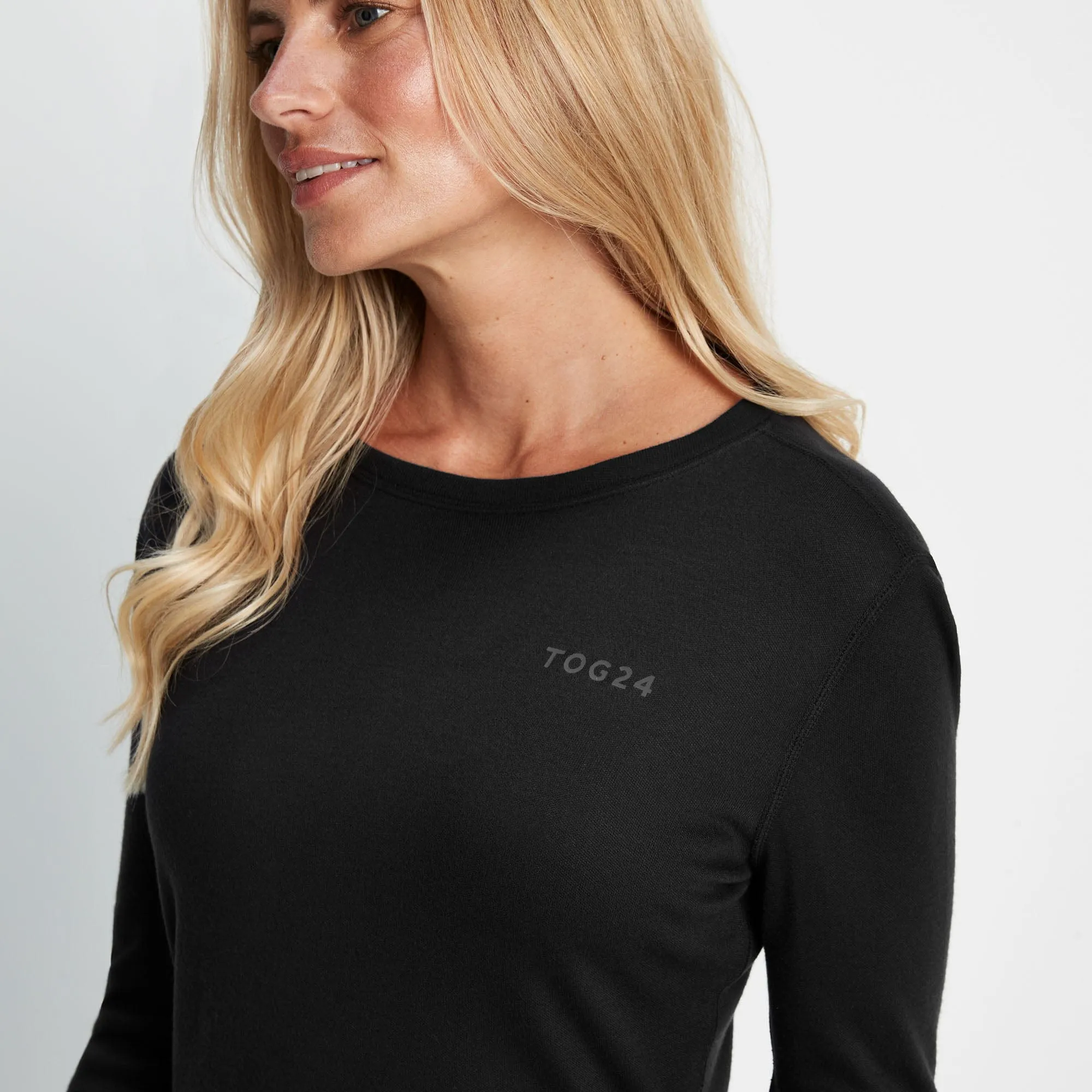 Meru Womens Cashmere Touch Base Layer Set - Black