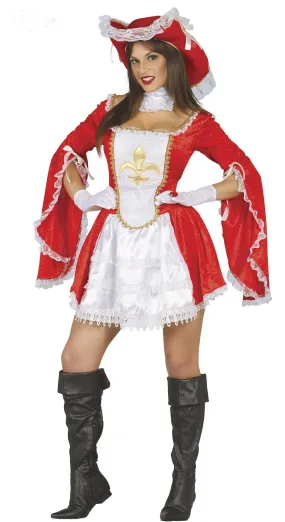 Musketeer Lady Costume Red
