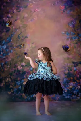 New Fanciful "Butterfly" -  Petal Length Dress in Mint  - ( 3 Year - Petite 5 Year
