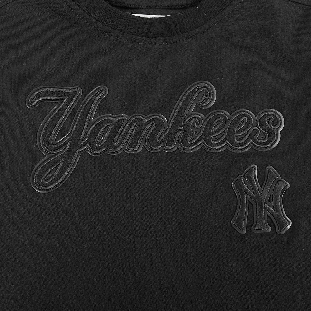 NEW YORK YANKEES TRIPLE BLACK TODDLER BOYS FLC PO HOODIE (BLACK)