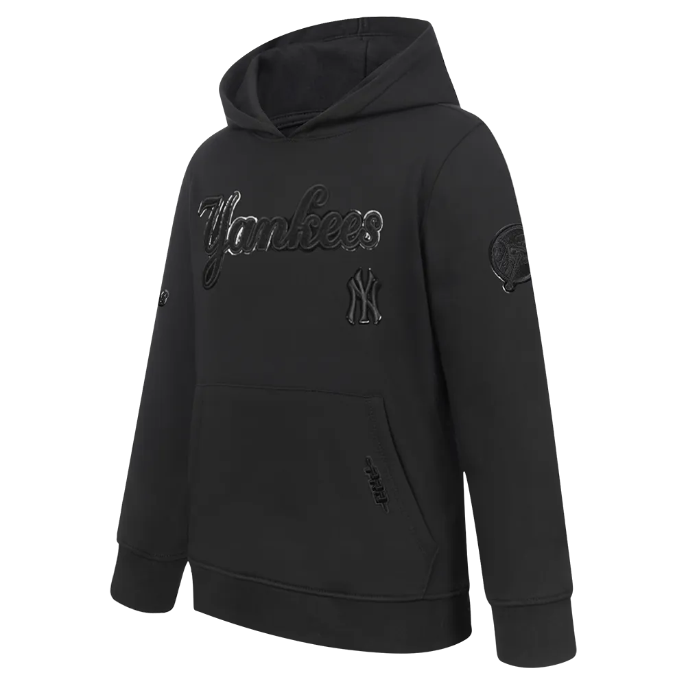 NEW YORK YANKEES TRIPLE BLACK TODDLER BOYS FLC PO HOODIE (BLACK)