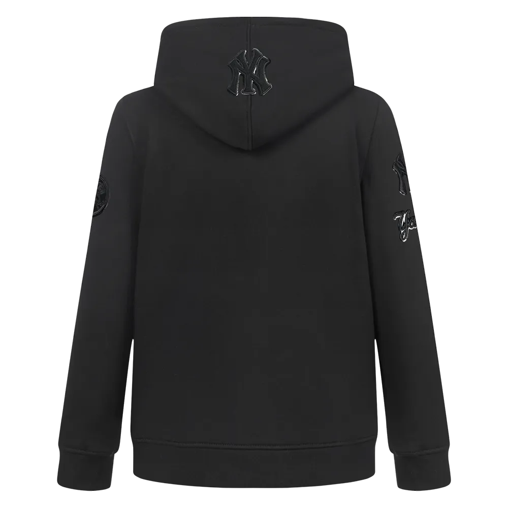 NEW YORK YANKEES TRIPLE BLACK TODDLER BOYS FLC PO HOODIE (BLACK)