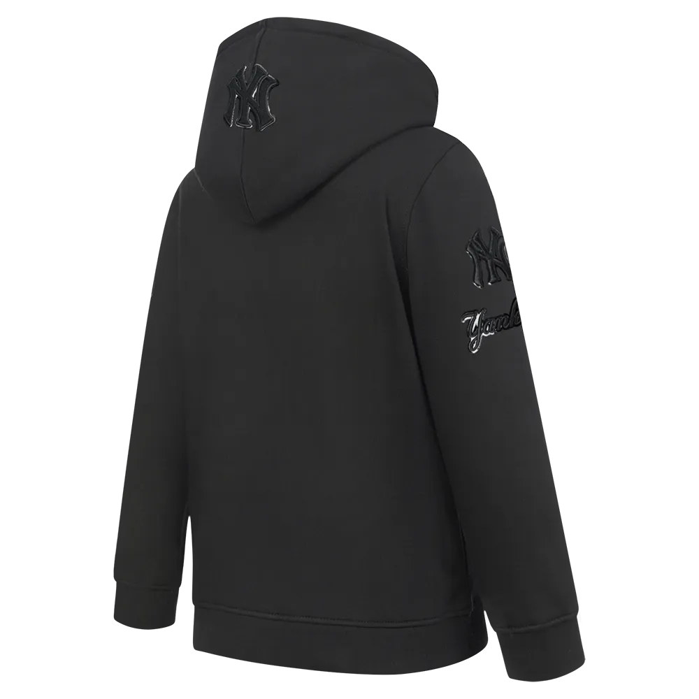 NEW YORK YANKEES TRIPLE BLACK TODDLER BOYS FLC PO HOODIE (BLACK)