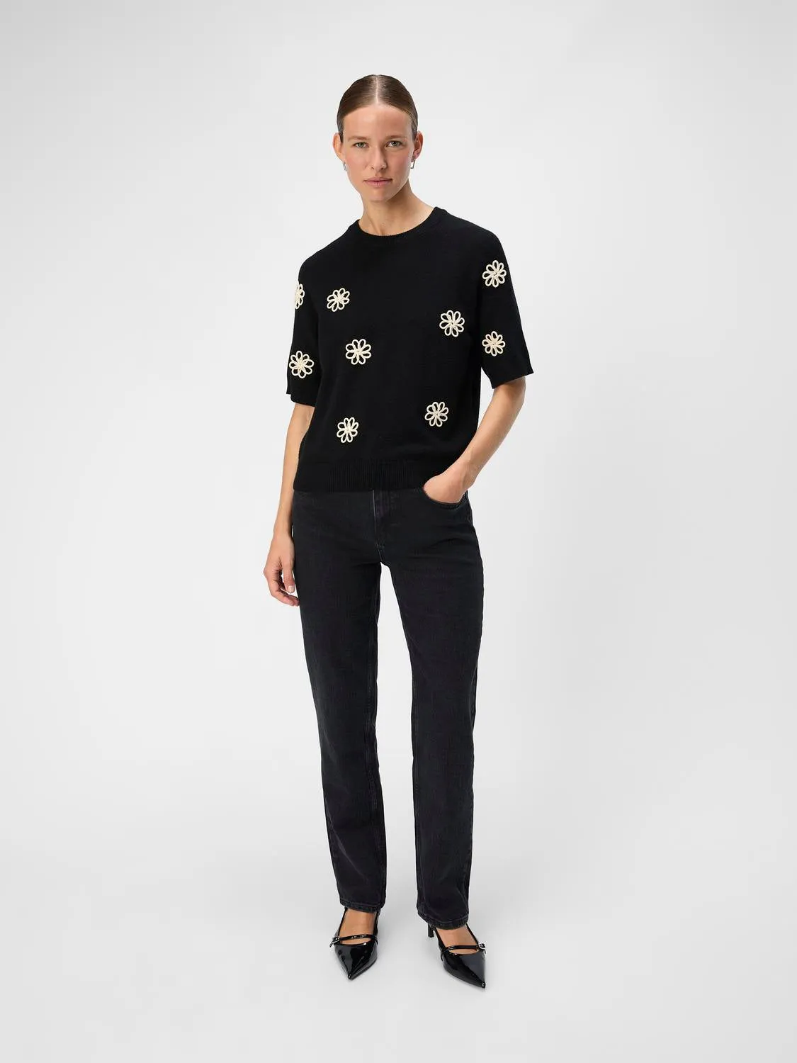 OBJLANEY Pullover - Black
