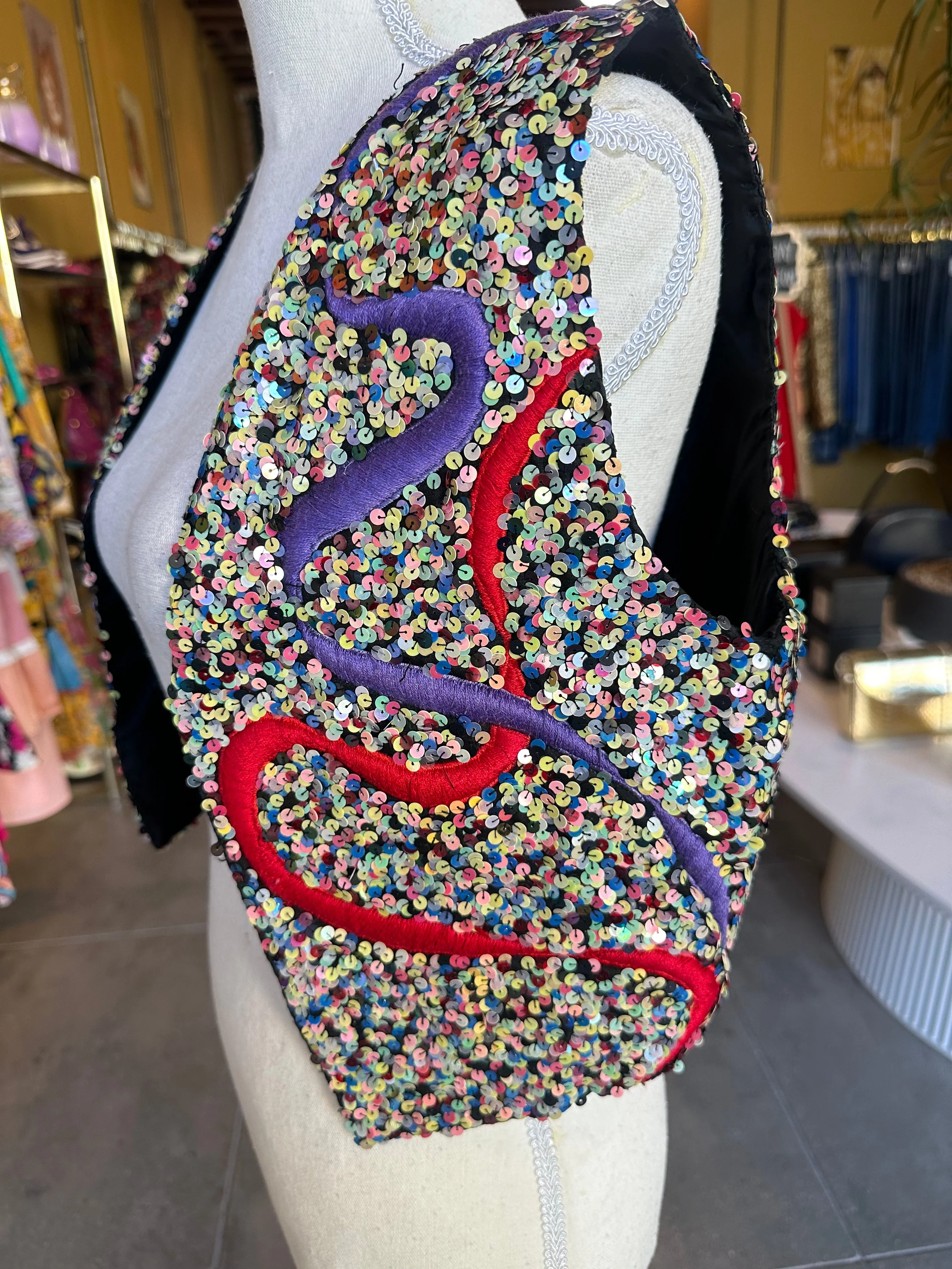 Oleg Cassini Sequin Vest