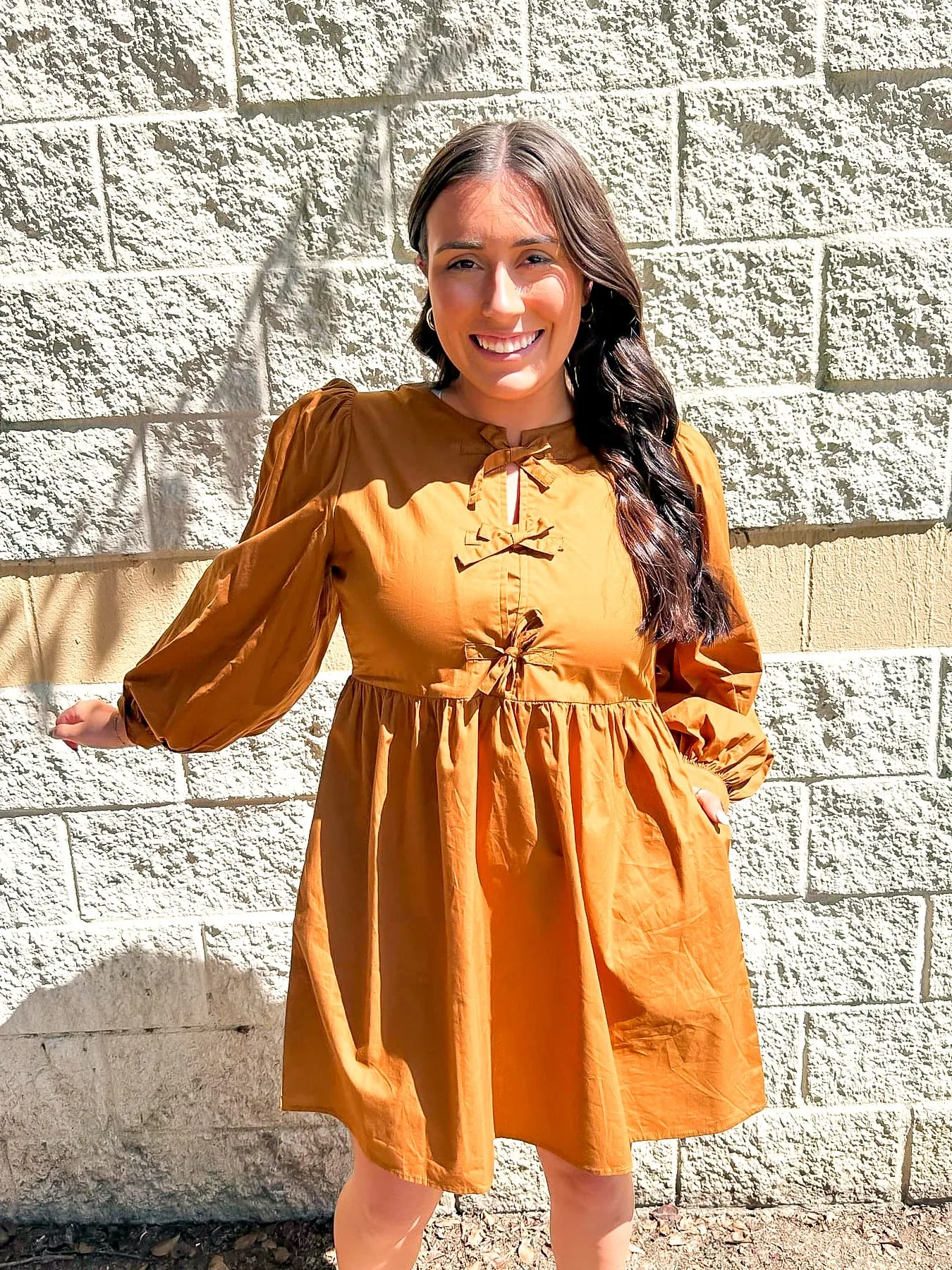 On Your Way Dress Toffee