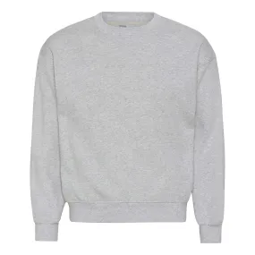 Organic Oversized Crew - heather grey