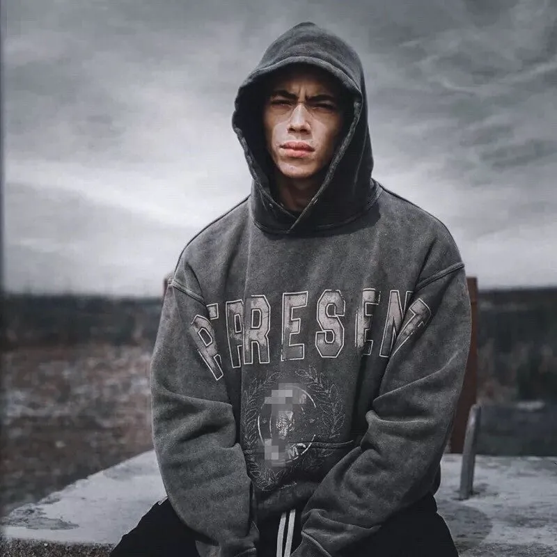 Palm Angels Hoodie Letter Printed Washed Hooded Sweater Men 'S And Women 'S Hoodies