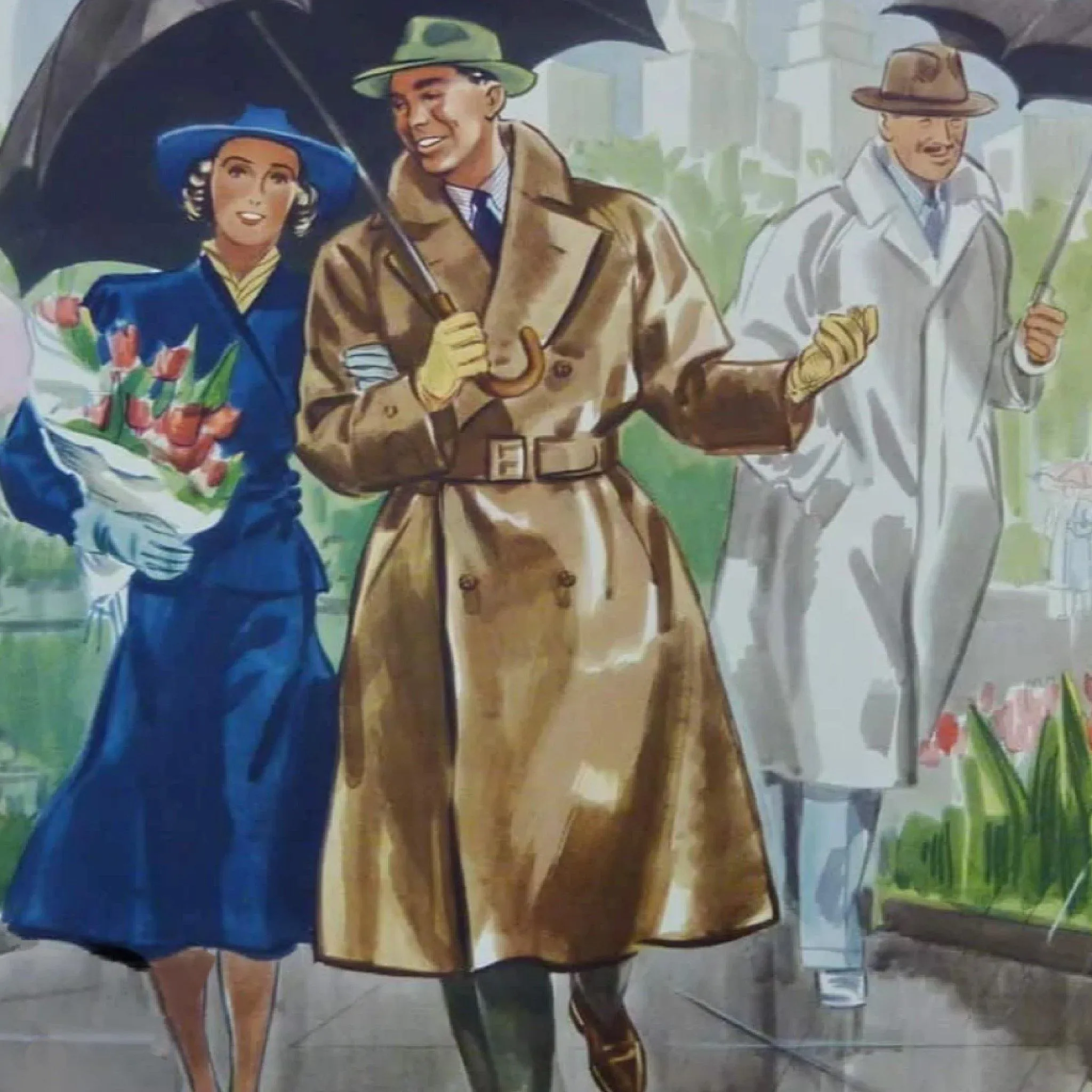 PDF - 1930s Pattern, Men's Trench Coat -  Chest 36” (91.4cm) - Download