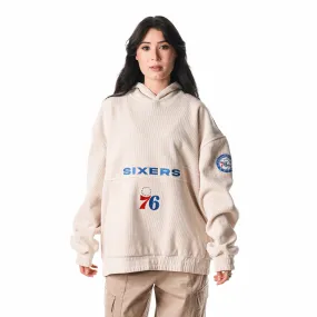 Philadelphia 76ers Unisex Corduroy Hoodie - Cream