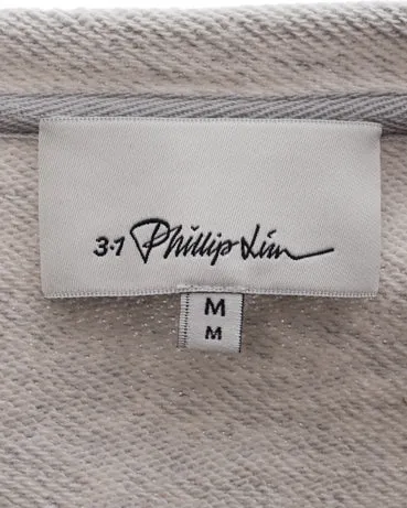 Phillip Lim 3.1 Light Grey Sleeveless Pullover with Striped Trim – M