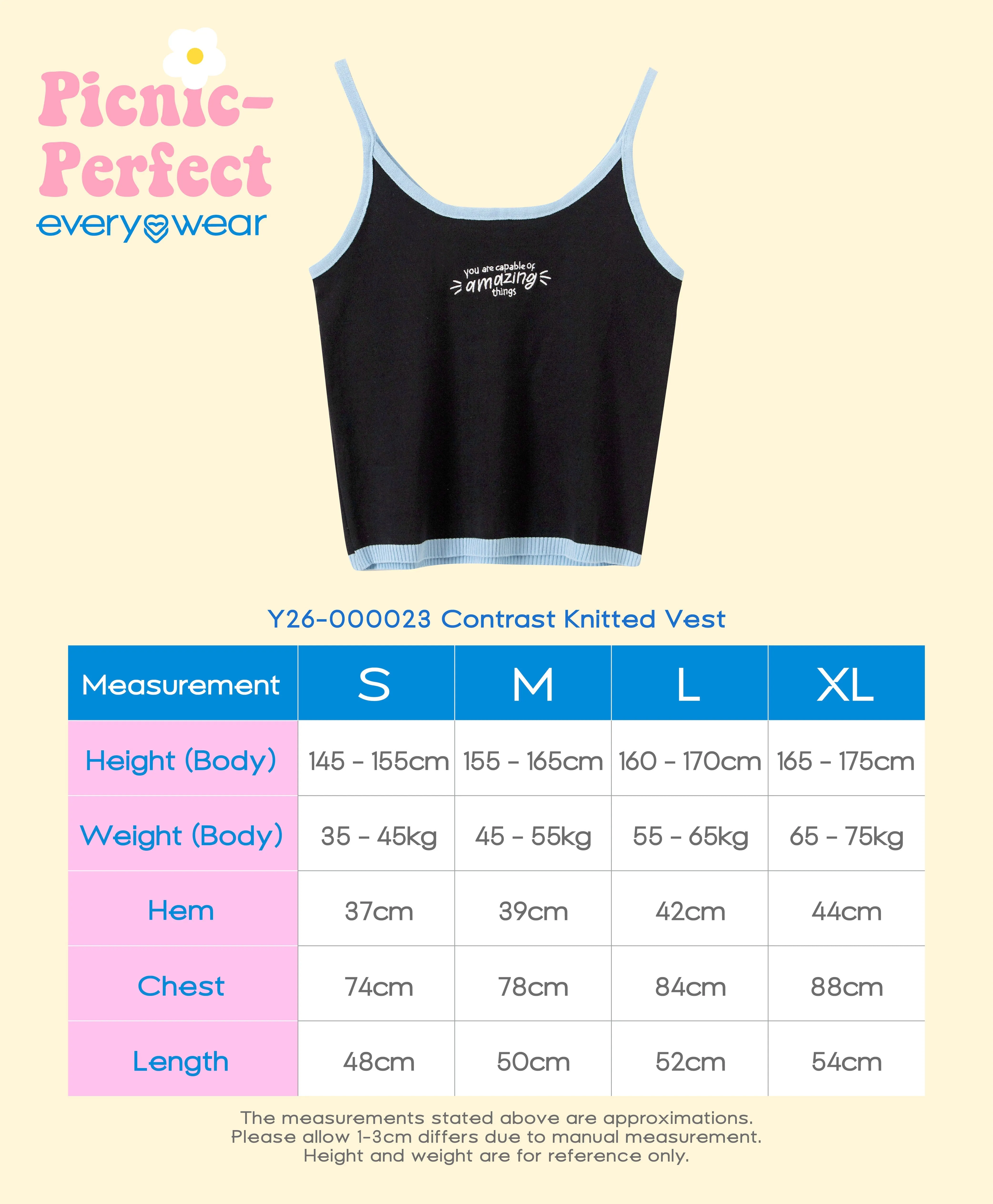 Picnic Perfect Contrast Knitted Vest