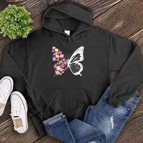 Pink Spring Flowers Butterfly Hoodie