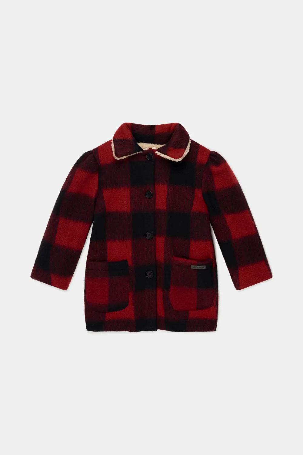 Plaid wool coat